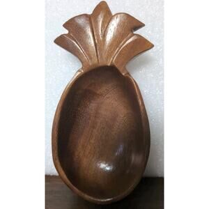 Vintage Genuine Raintree Monkey Pod Kiln Dried Pineapple Bowl 60's 7.5"